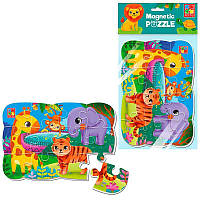 Гра розвиваюча пазли м’які магнітні А5 Малюк зможе "Зоопарк" VT3205-90 (50) "Vladi Toys"