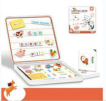 Магнітна гра  С 74470 (48) “Англійська мова”, абетка, слова, цифри, двосторонні картки,  маркер “пиши-витирай”, металевий бокс в