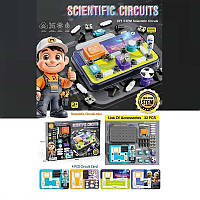 Електронний конструктор 77-52 K (24) 32 елементів, радар, 2 види перемикачів, 4 картки із прикладами, основа для збірки, в коробці