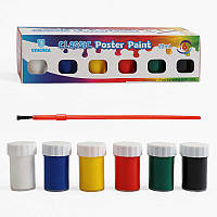 Гуаш C 72042 (144) 6 кольорів, пензлик, в коробці