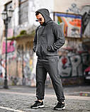 Чоловічий зимовий костюм RENGER grey з капюшоном дайвінг-спорт на велюрі ВТ6812 ТМ, фото 2