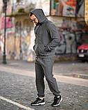 Чоловічий зимовий костюм RENGER grey з капюшоном дайвінг-спорт на велюрі ВТ6812 ТМ, фото 4