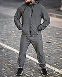 Чоловічий зимовий костюм RENGER grey з капюшоном дайвінг-спорт на велюрі ВТ6812 ТМ, фото 6