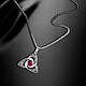 Кулон сріблястий на ланцюжку кельтський символ Трикветр з червоним фіанітом оберіг нержавіюча сталь 3.1 см 60 см IgnisFlos927, фото 3