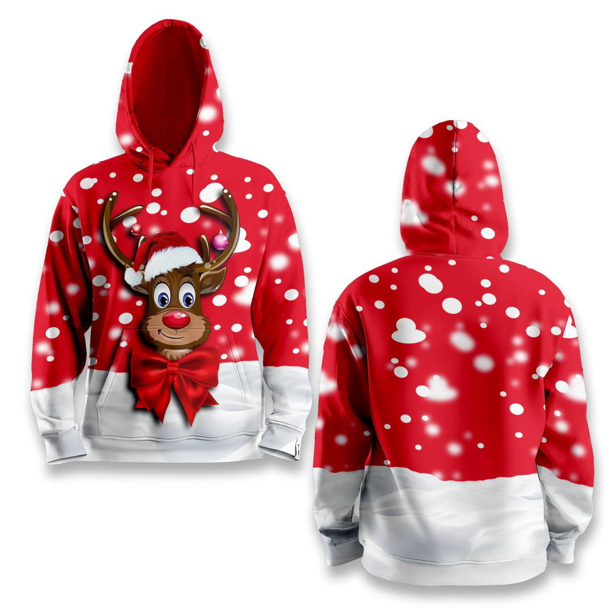 Худі спортивне з 3D принтом Merry Reindeer 31514 2XL yL., фото 1