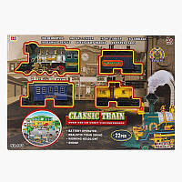 Залізниця 160 (8) 22 елементи, підсвічування, звук, парогенератор, довжина рейок 440см, 3 вагони, в коробці