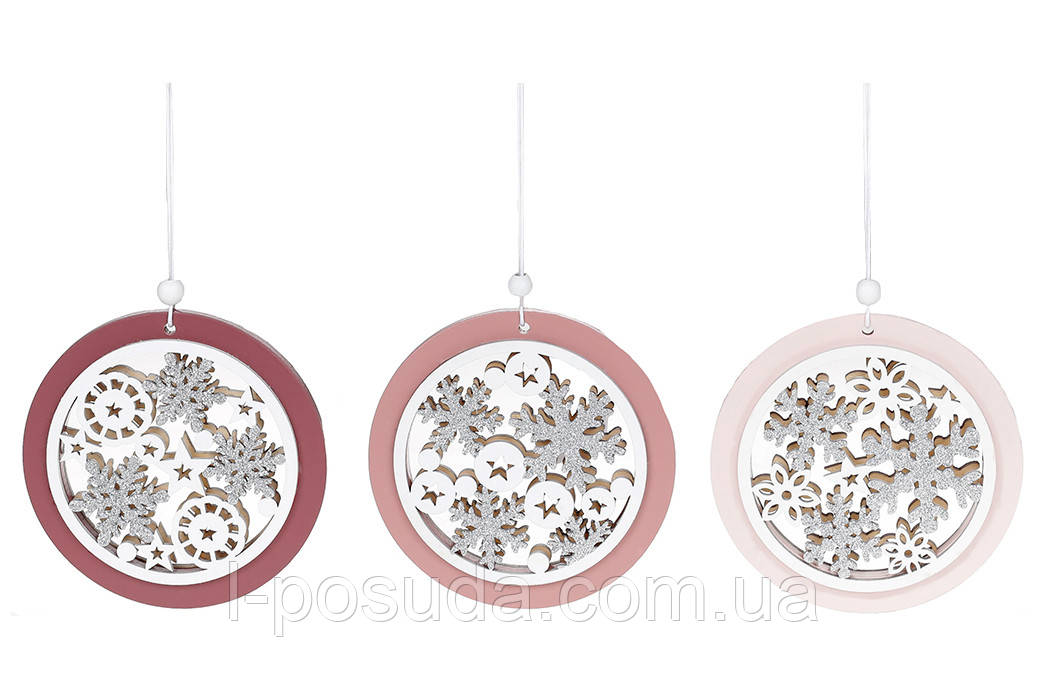 Підвіска на ялинку Сніжинки 11 см, 3 дизайни, фото 1