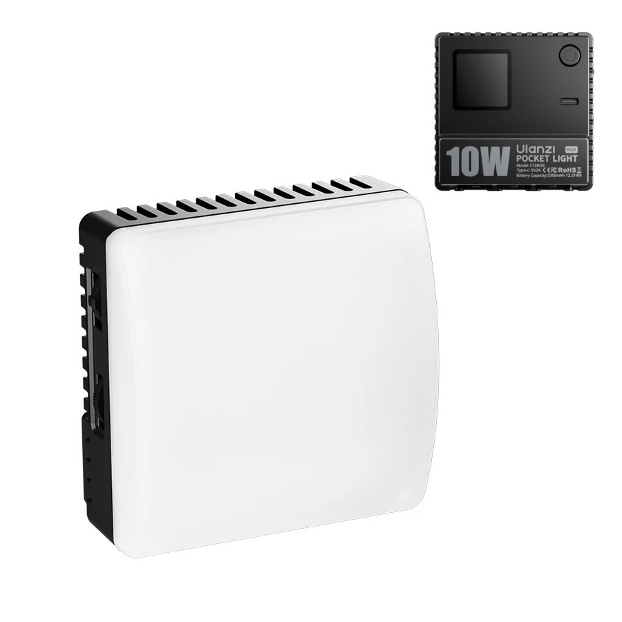 Накамерне світло 10 Вт RGB з розсіювачем 1800-9000 К Ulanzi C10RGB, фото 1