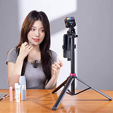 Штатив для двох телефонів із кріпленням для світла 38-185 см Ulanzi MT-78, фото 4