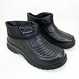 Черевики робочі 44р 27, 5см, Гумові утеплені чоботи чоловічі короткі, Зручні робочі чоботи LE-52, фото 4