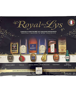 Набір шоколадних цукерок з лікером Abtey Chocolaterie Royal des Lys 250 г Франція, фото 3