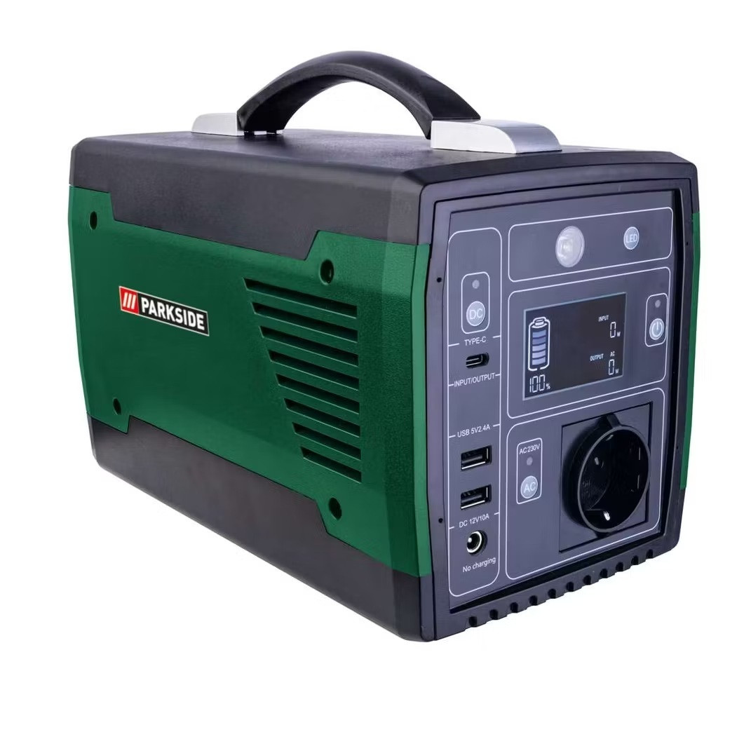 Портативна зарядна станція Parkside PSGE 300 A1 — 300 Вт, 307 Вт·год, акумуляторна електростанція для кемпінгу та дому, фото 1