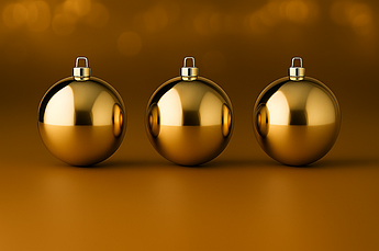 Набір глянцевих ялинкових куль Ø6 см (6 шт) — дзеркальні пластикові прикраси з гальванічним покриттям, 9 стильних кольорів Золотий