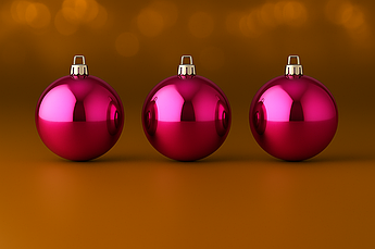 Набір глянцевих ялинкових куль Ø6 см (6 шт) — дзеркальні пластикові прикраси з гальванічним покриттям, 9 стильних кольорів Малиновий