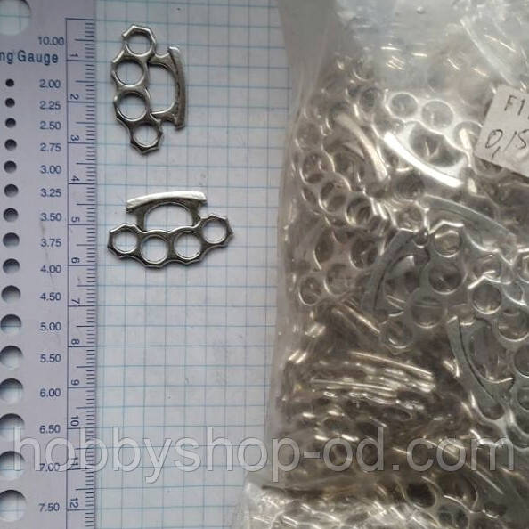 Метал. підвіска "Касет" срібло, 400 шт. в уп., фото 1