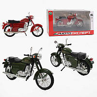 Мотоцикл BG 30-902 (48/2) "Мото Експерт", 2 кольори, металопластик, масштаб 1:12, прогумовані колеса, підсвічування, звук,