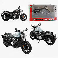 Мотоцикл BG 92-025 (48/2) "Мото Експерт", 2 кольори, металопластик, масштаб 1:12, прогумовані колеса, підсвічування, звук,