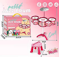 Барабанна установка DX 100-2 (24) розмір 54х68 см, стільчик, 5 барабанів, 1 металева тарілка, 2 палички, в коробці