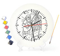 Дитячий набір для творчості годинник-розмальовка Робінзон Крузо (за мотивами книги Данієля Дефо) 30 см (Г0005)