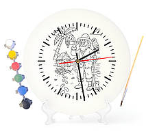 Дитячий набір для творчості годинник-розмальовка Робінзон Крузо (за мотивами книги Данієля Дефо) 30 см (Г0006)