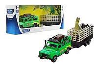 Ігровий набір LAND ROVER з причепом і динозавром метал TechnoDrive від 3 років 520178.270