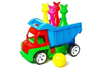 Іграшковий вантажівка-самоскид Алексбамс з кеглями Бамсик пластик в асортименті 089