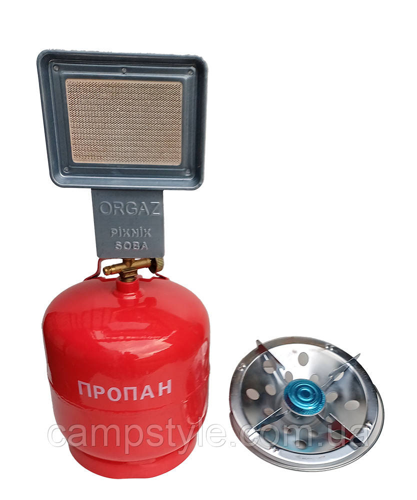 Комплект газовий із балоном на 7л + газовий інфрачервоний нагрівач Orgaz SB-600