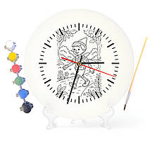 Дитячий набір для творчості годинник-розмальовка Пригоди Піноккіо (за мотивами романа Карло Коллоді) 30 см (Г0011)