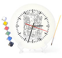 Дитячий набір для творчості годинник-розмальовка Попелюшка (за мотивами казки Шарль Перро) 30 см (Г0012)