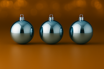 Набір глянцевих ялинкових куль Ø6 см (6 шт) — дзеркальні пластикові прикраси з гальванічним покриттям, 9 стильних кольорів Синій