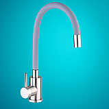 Змішувач для кухні з гнучким виливом  Сірий (Чехія), фото 8