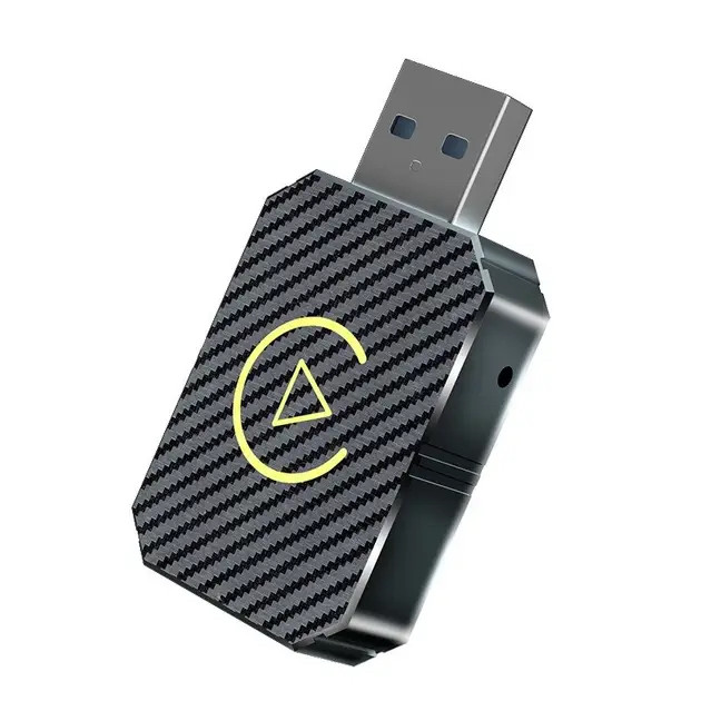 Адаптер Бездротовий CarPlay Android Auto для авто, USB Bluetooth, сумісний з iPhone та Android, чорний, фото 1