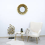 Настінне дзеркало з широкою рамою з металу d60 см, фото 2