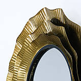 Настінне дзеркало з широкою рамою з металу d60 см, фото 3