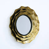Настінне дзеркало з широкою рамою з металу d60 см, фото 4