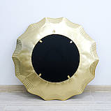 Настінне дзеркало з широкою рамою з металу d60 см, фото 5