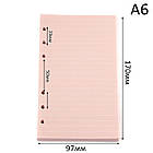 Блок паперу рожевий для планера А6 слонова кістка в клітинка 6 отворів 40 аркушів BDP084, фото 3