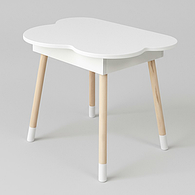 Дитячий столик-тучка з відкидним верхом 54х68х50, стіл для дитячої кімнати, білий