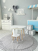 Дитячий столик-тучка з відкидним верхом 54х68х50, стіл для дитячої кімнати, білий, фото 6