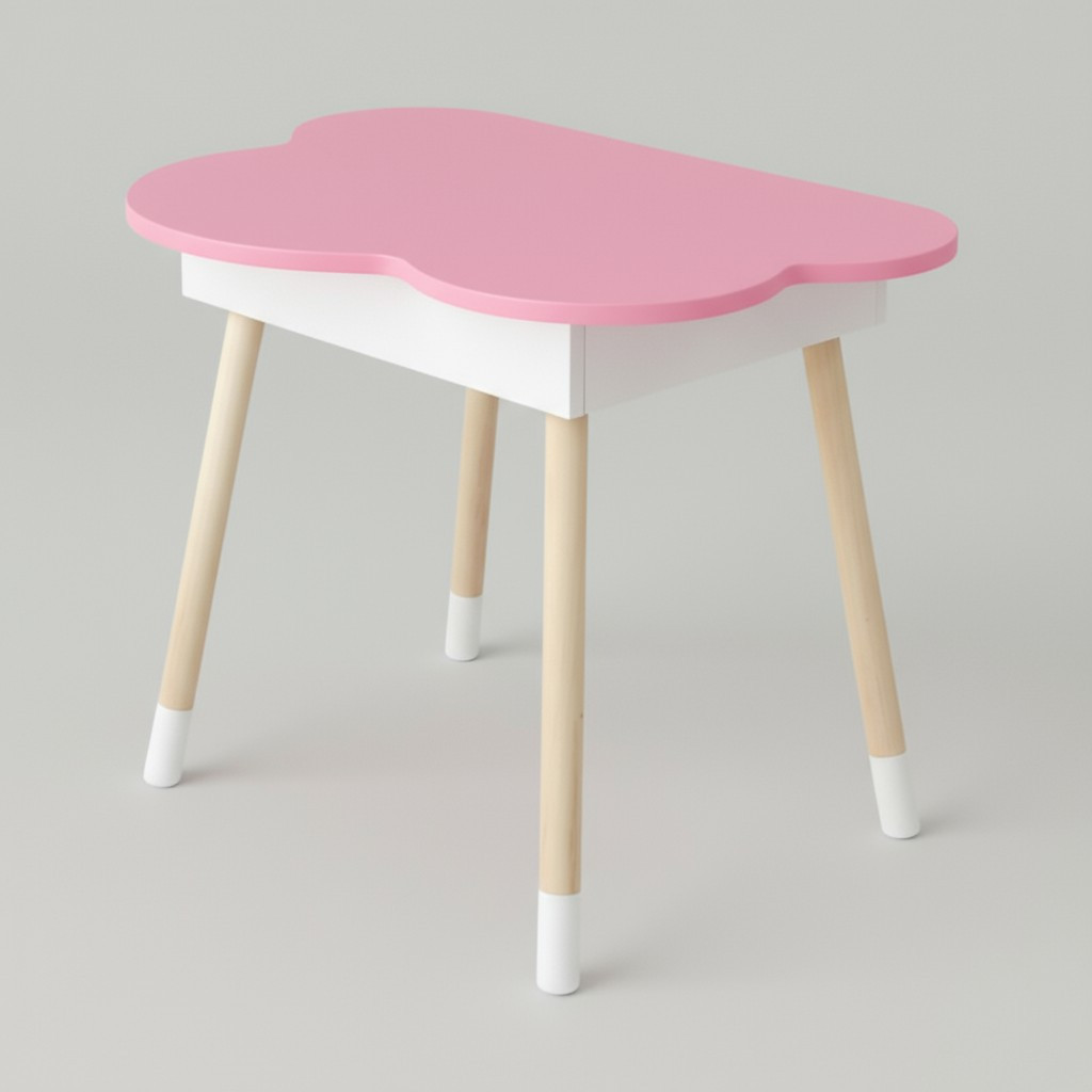 Дитячий столик-тучка з відкидним верхом 54х68х50, стіл в дитячу, рожевий, фото 1