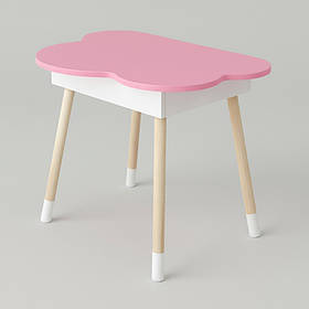 Дитячий столик-тучка з відкидним верхом 54х68х50, стіл в дитячу, рожевий