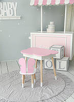 Дитячий столик-тучка з відкидним верхом 54х68х50, стіл в дитячу, рожевий, фото 3