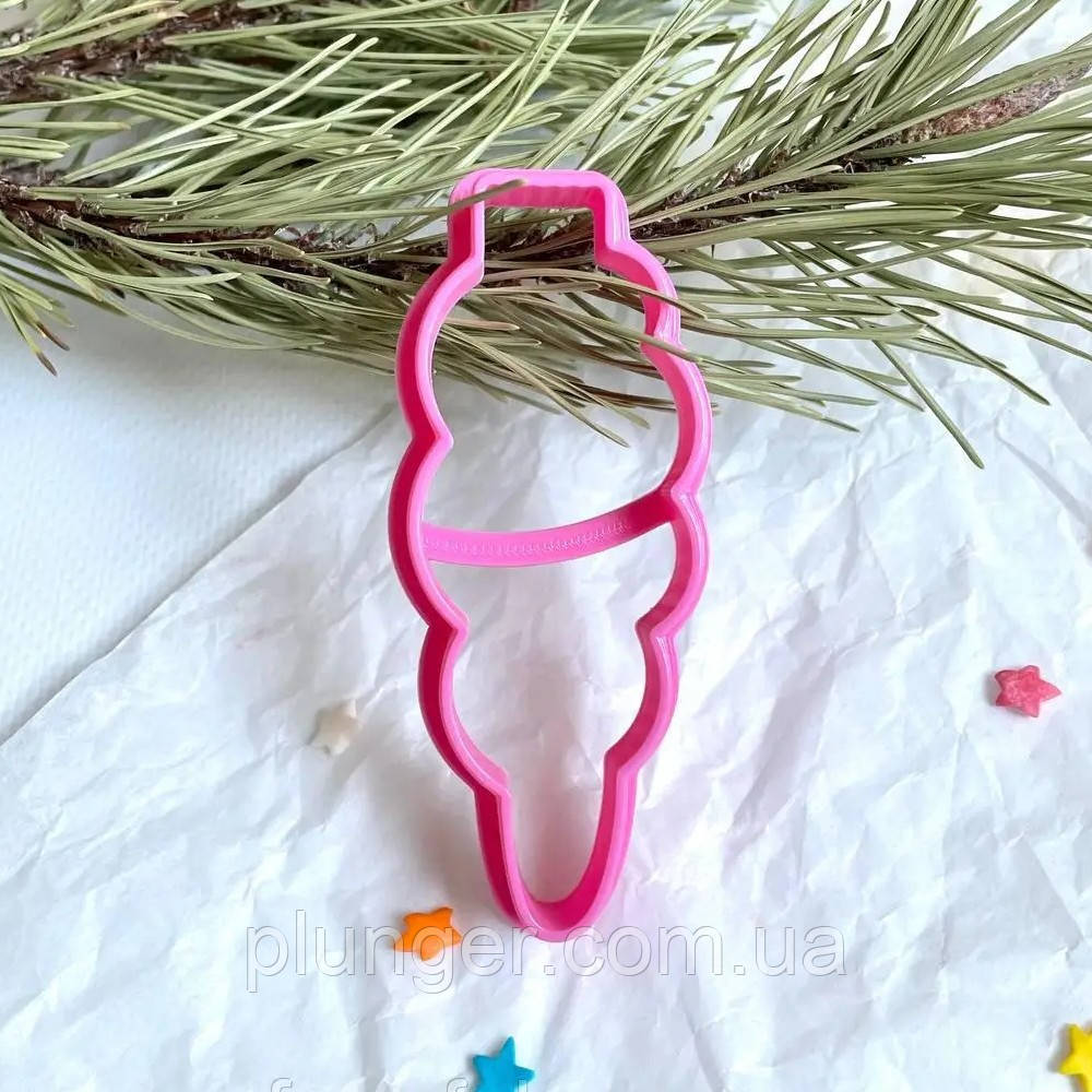 Вирубка для пряника Ялинкова іграшка 8 см, фото 1