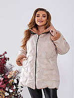 Елегантна жіноча зимова куртка подовженого крою М-1534