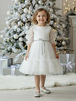 Сукня святкова для дівчинки Сніжинка Біле . Пишна святкова сукня для дівчинки Фатинова сукня