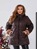 Жіноча тепла куртка Т-1534 в розмірах 50-62, фото 3