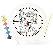 Дитячий набір для творчості годинник-розмальовка Гидке каченя (за мотивами книги Ганса Крістіана Андерсена) 30 см (Г0018)