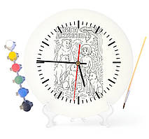 Дитячий набір для творчості годинник-розмальовка Мауглі (за мотивами Книги джунглів Редьярда Кіплінга) 30 см (Г0019)