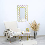 Настінне дзеркало з візерунком зі скла і металу, фото 2