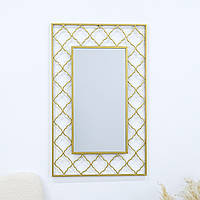 Настінне дзеркало з візерунком зі скла і металу